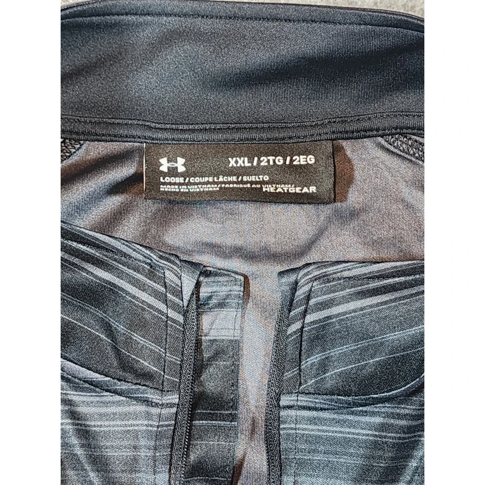 Under Armour Men's Athletic Fishing Shirt, Size 2XL, Black Stripe , Long Sleeve